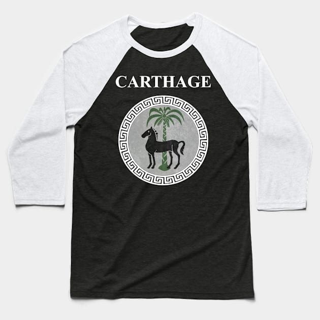 Carthage Ancient Symbol of Qart-Hadasht Baseball T-Shirt by AgemaApparel